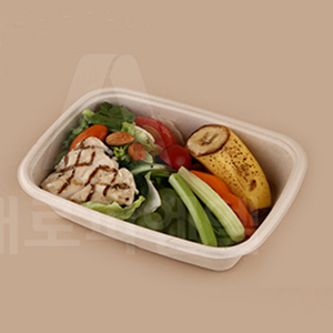 펄프 직사각트레이 790ml  - 10세트 (뚜껑포함) 상품 이미지 1
